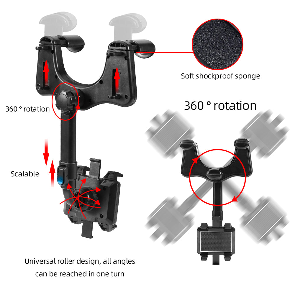 360° Rotatable Car Phone Holder – Secure Hands-Free Mount